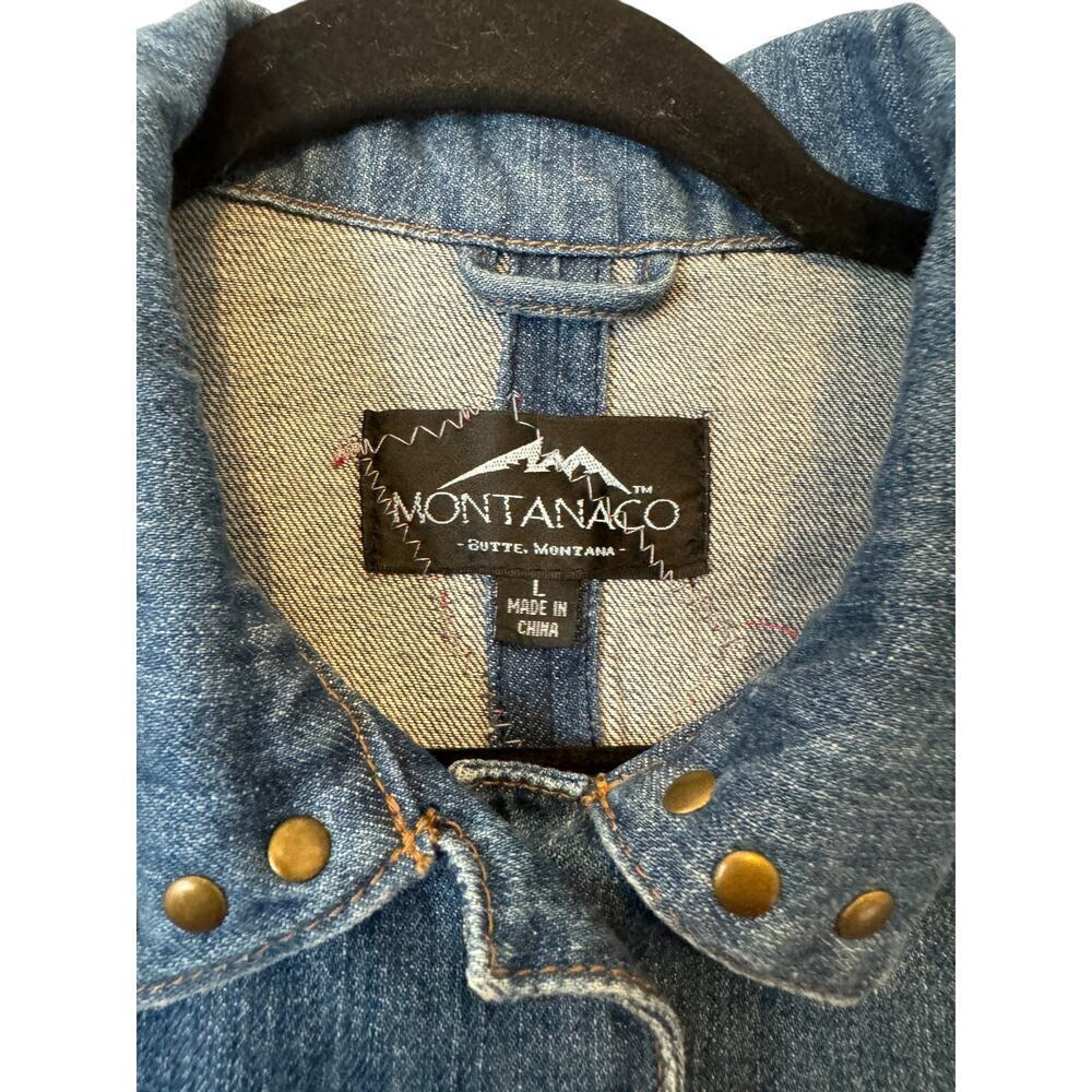 Montanaco Women’s Western Horse Themed Embellished Denim Jacket‎ - L - Picture 6 of 9